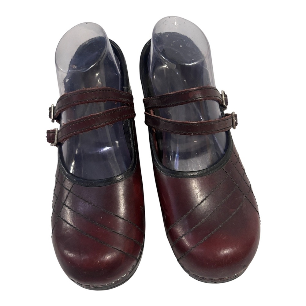 Sanita Maryjane comfort leather shoes Mahogany brown size 38/ US 7 worn once